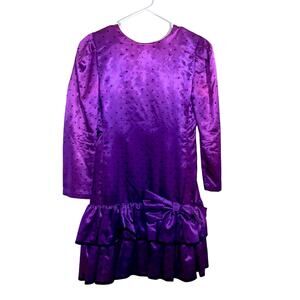 VNTG purple polka dot party dress L